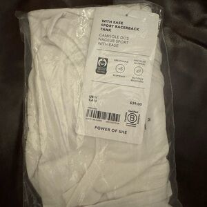 Athleta With Ease Racerback Tank White L NWT